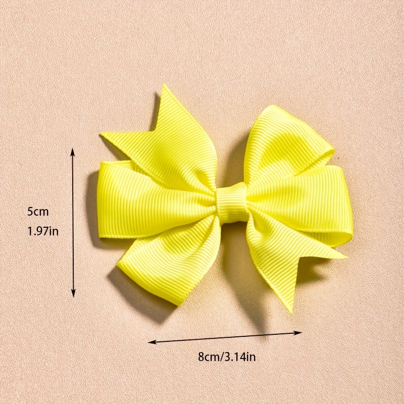 20pc Sweet Ribbon Bow Hair Clips Set Girls Hair Accessories