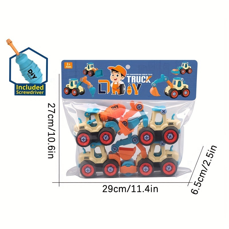 DIY Car Toy Nut Assembly Puzzle Sliding Excavation Disassembly