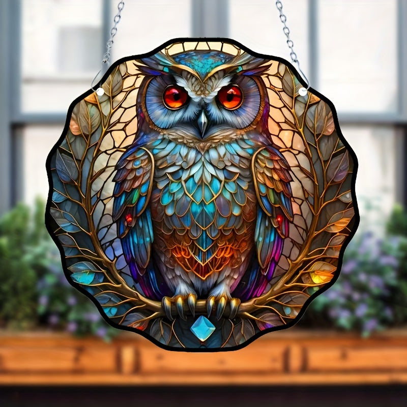Owl Dyed Acrylic Hanging Window Christmas Gift