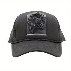 Tiger Head Embossed Baseball Cap Mesh Breathable Trucker Hats