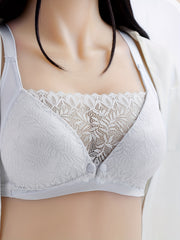 Lace Wireless Nursing Bra Push Up Comfortable Breathable Lingerie