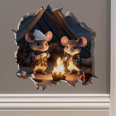 3D Mouse Wall Sticker PVC Waterproof Self adhesive Sticker