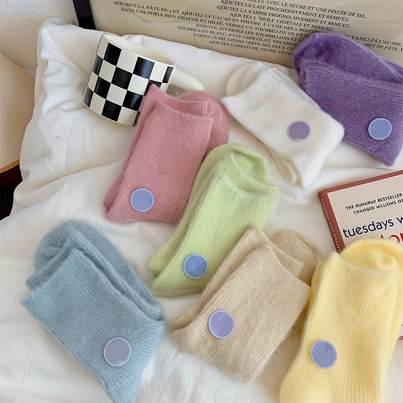 Cute Polka Dot Socks for Women 4 Pairs All Match Stockings