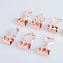 24pcs Long Tail Clip Transparent Acrylic Box Metal Receipt Folder