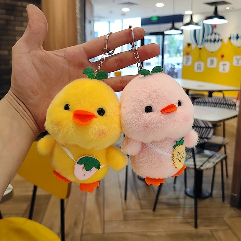 Plush Animal Duck Keychain For Men Toy Pendant Duck Doll Gift Random