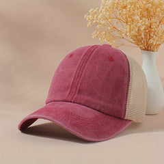 Mesh Trucker Hat Breathable Baseball Cap Vintage Dad Hats