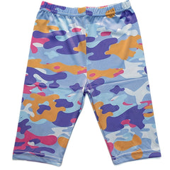 Girls' Camo Shorts Leggings for Dance Bike Outwear
