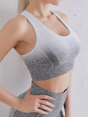 Gradient Sports Bra High Elastic Breathable Quick Drying