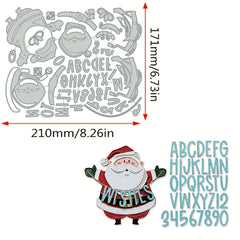 Christmas Metal Cutting Dies for Card Making DIY Crafts Santa Claus