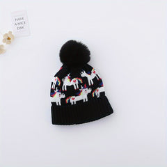 Warm Woolen Hat Unicorn Ear Protection For Baby Boys And Girls