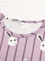 Rabbit Pattern Pajama Set
