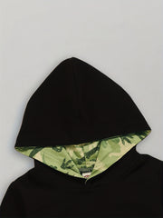Boy's Dino Print Hoodie & Pants Set for Spring Fall