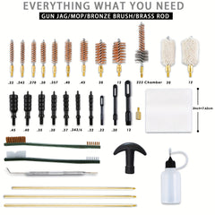 Universal Bore Cleaning Kit with Portable Case for Various Calibers