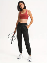 Elastic Waist Jogger Pants Loose Fit Fitness Running Trouser