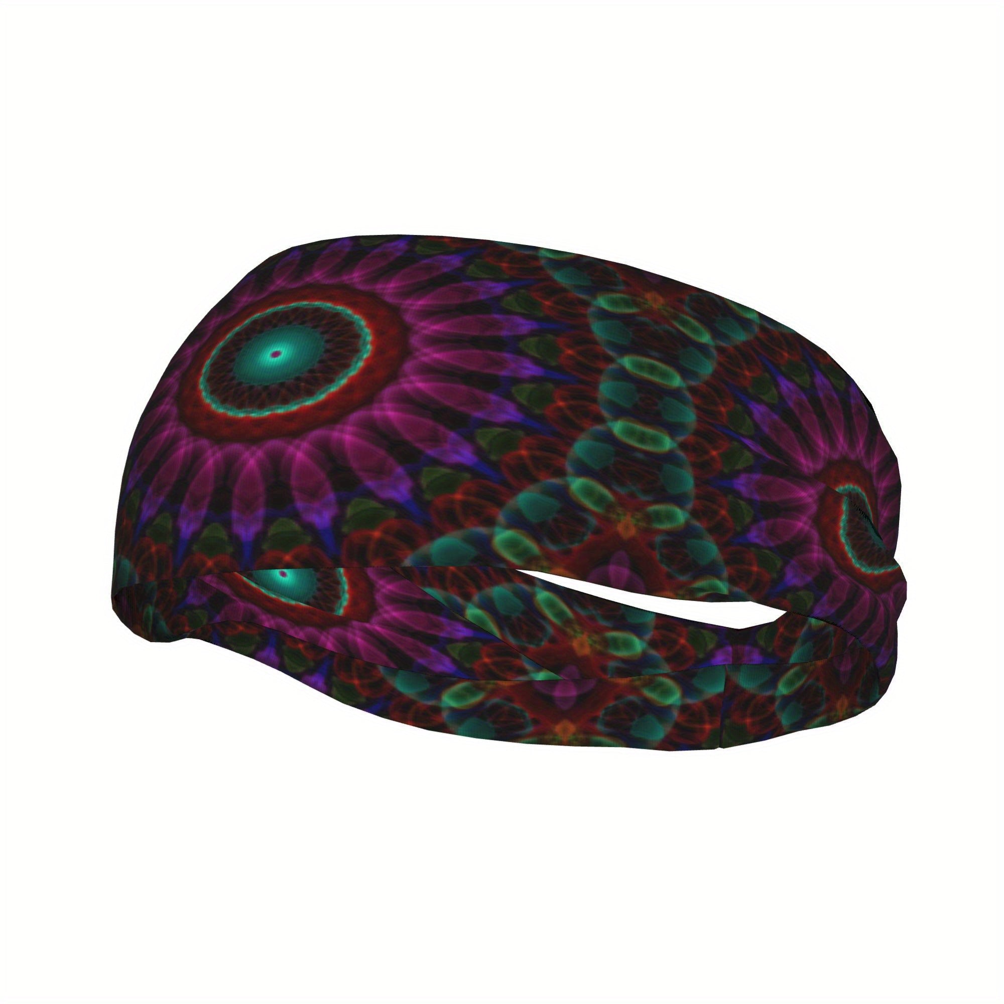 Bohemia Unisex Sports Headband - Purple Green