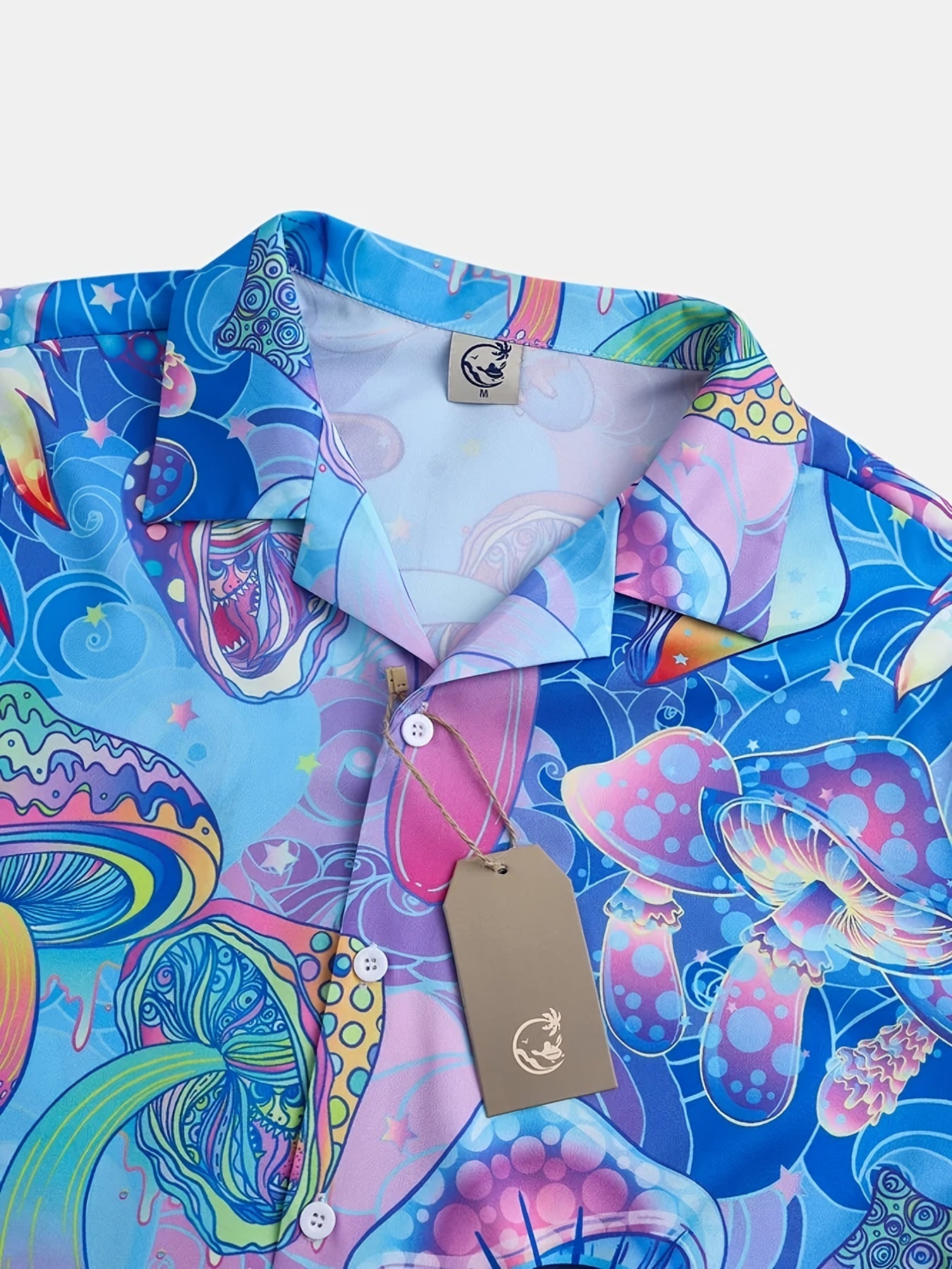 Men's Casual Loose Lapel Button Short Sleeves Shirts