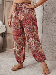 Tribal Paisley Print Drawstring Pants