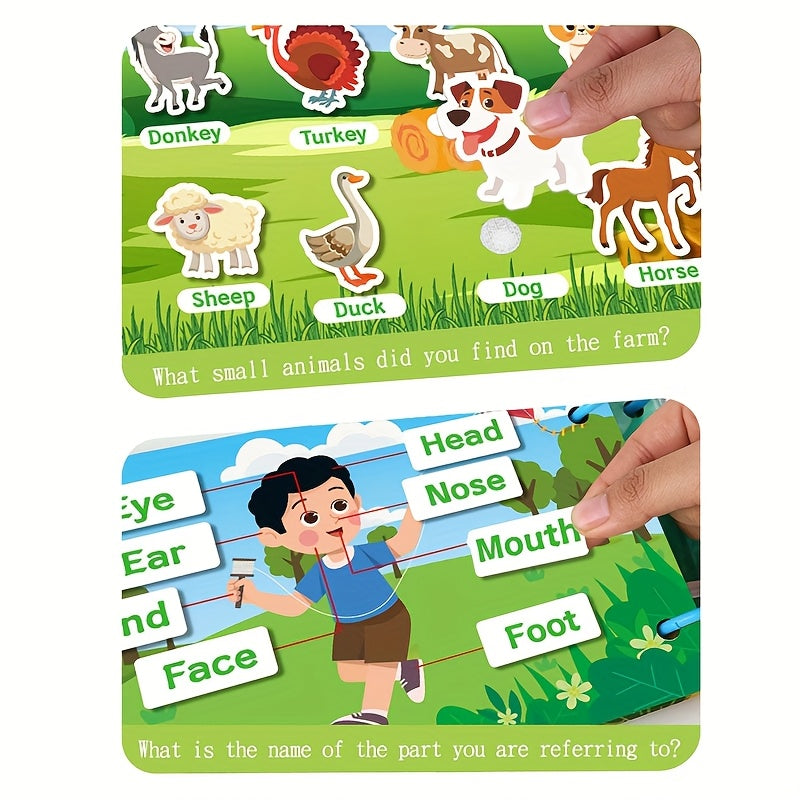 Interactive Busy Book for Sensory Activity Flash Cards