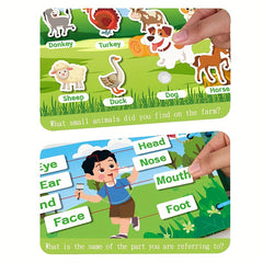 Interactive Busy Book for Sensory Activity Flash Cards