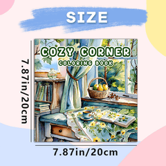 Cozy Corner Adult Coloring Book 1pc 20x20 cm 22 Pages Deluxe Edition