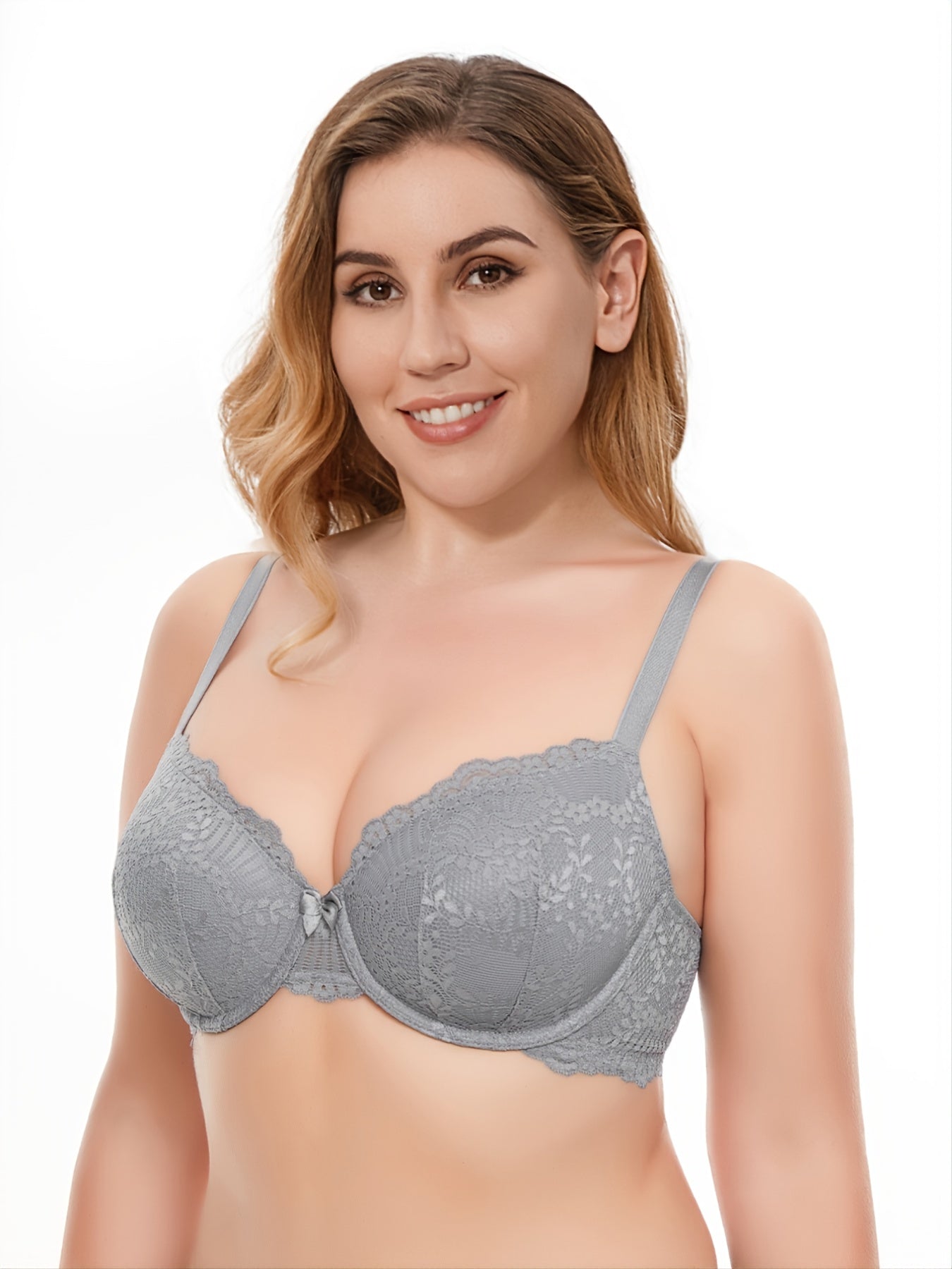 Women Push Up Bra Lace Padded Brassiere Plunge Underwire Lift Up Bras