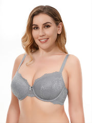 Women Push Up Bra Lace Padded Brassiere Plunge Underwire Lift Up Bras