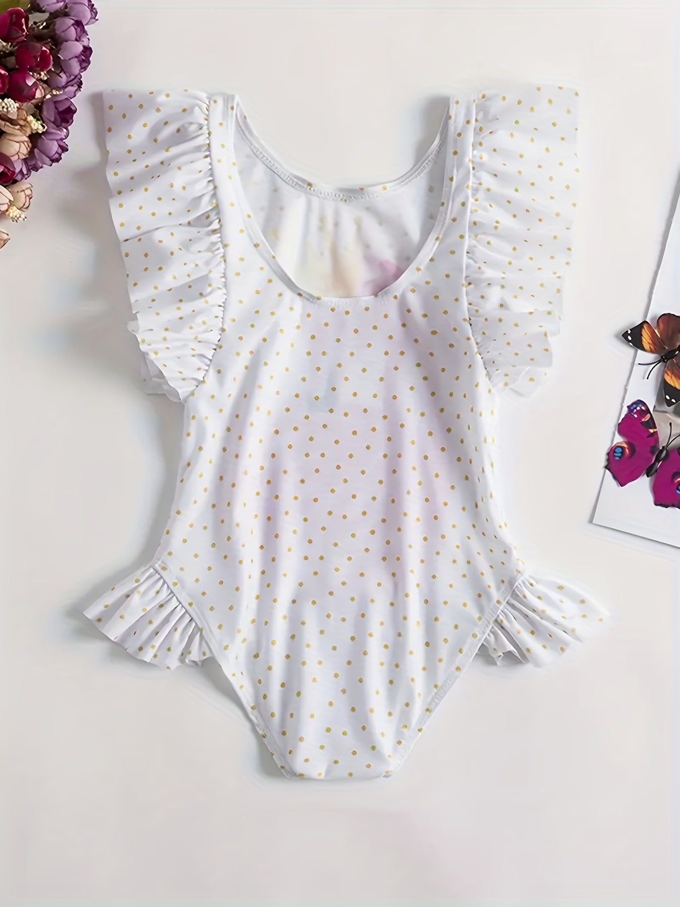 Girl's Animal Print Tankini Ruffle Swimsuit