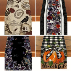 Polyester Table Runner Halloween Gothic Skull Tablecloth