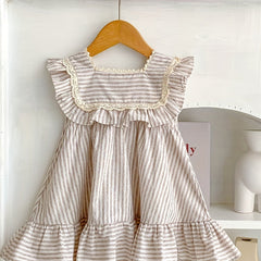 Baby Girls Cotton Princess Dress Ruffle Summer Dress