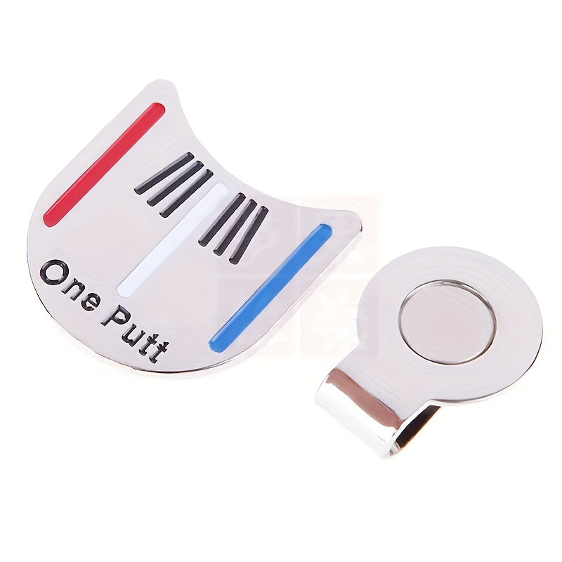 Magnetic Golf Ball Marker with Metal Construction and Hat Clip