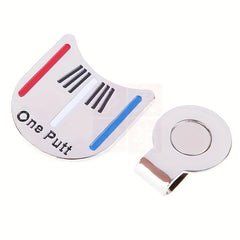 Magnetic Golf Ball Marker with Metal Construction and Hat Clip