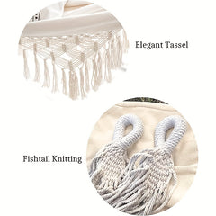 Brazilian Macrame Fringe 2 Person Double Deluxe Hammock Swing Net Chair