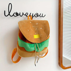 Kids Hamburger Bag Cartoon Backpack Large Capacity Backpack