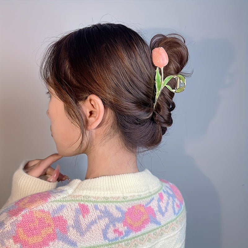 1pc Tulip Hair Claw Clip for Women Girls