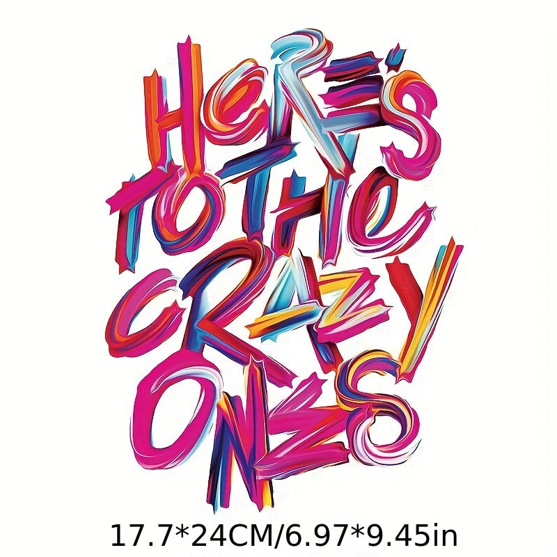 Big Size Letter Heat Transfer Stickers for Clothes Hats Bags DIY Crafts