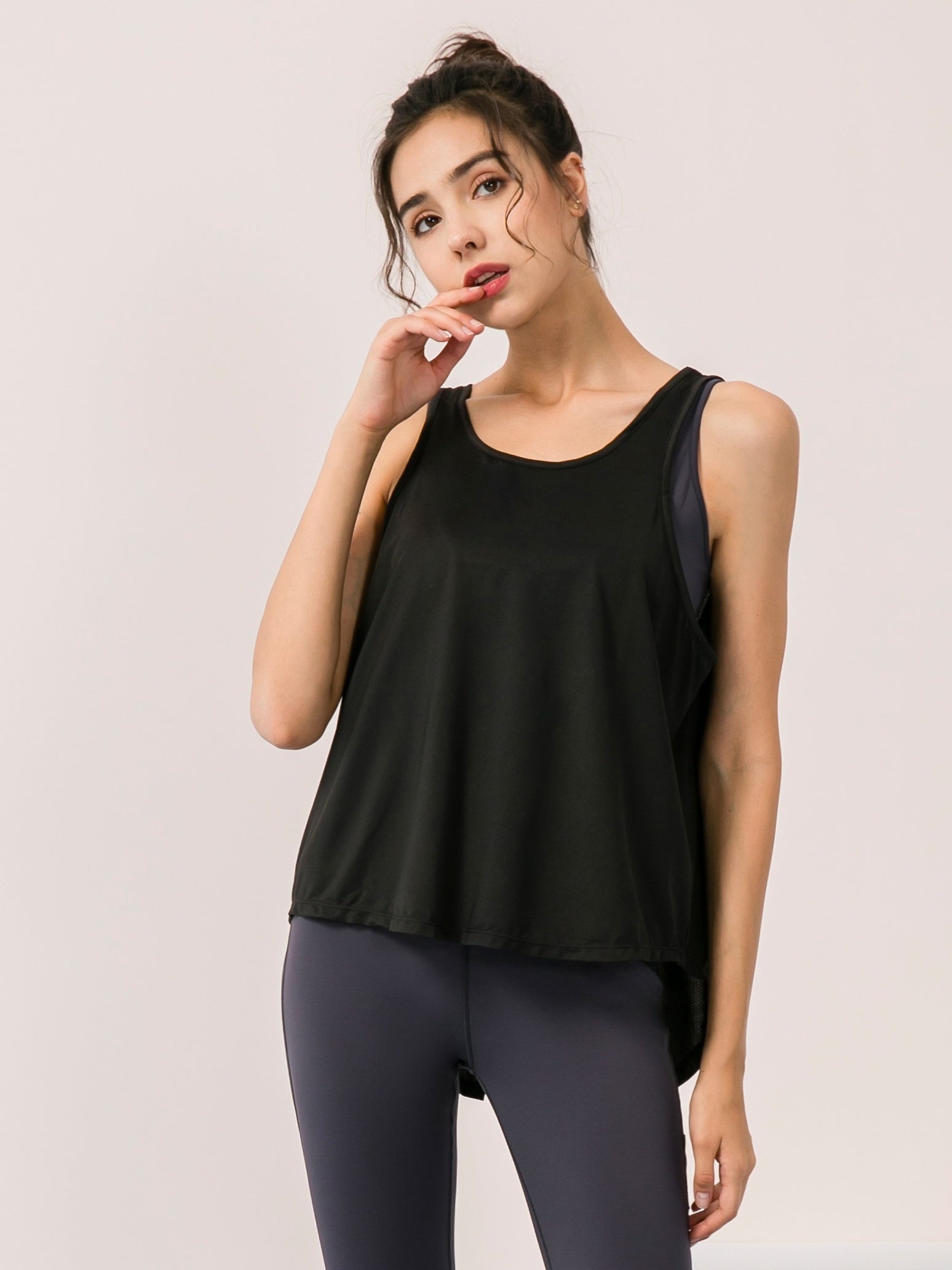 Backless Split Knot Yoga Tank Top for Women