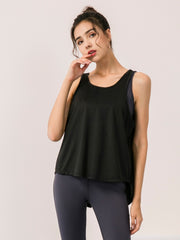 Backless Split Knot Yoga Tank Top for Women