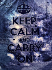 Men's Keep Calm and Carry On Print Short Sleeve T-shirt