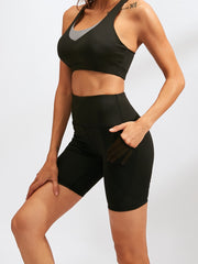 Women's Mesh Pocket High Waist Yoga Pants