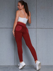 Honeycomb Butt Lifting Leggings With Pocket