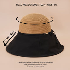Thin Bow Strap Decor Bucket Hat Sun Hat Women 7 Colors