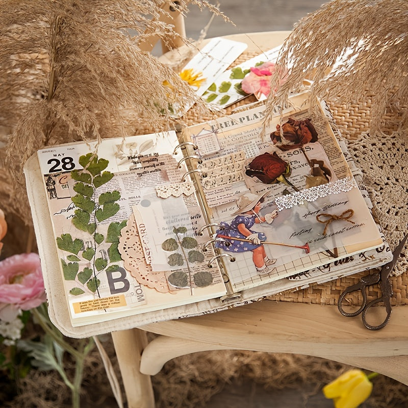 6pcs Flower Stickers Pet Decorative Scrapbook Decor
