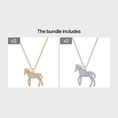 Horse Pendant Necklace for Girls