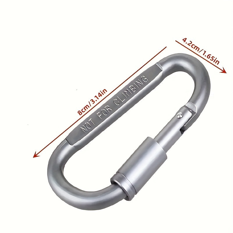 6pcs D Carabiner Lock Portable Hanging Buckle Aluminum Backpack Outdoor Camping