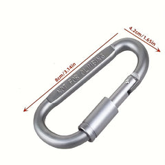 6pcs D Carabiner Lock Portable Hanging Buckle Aluminum Backpack Outdoor Camping