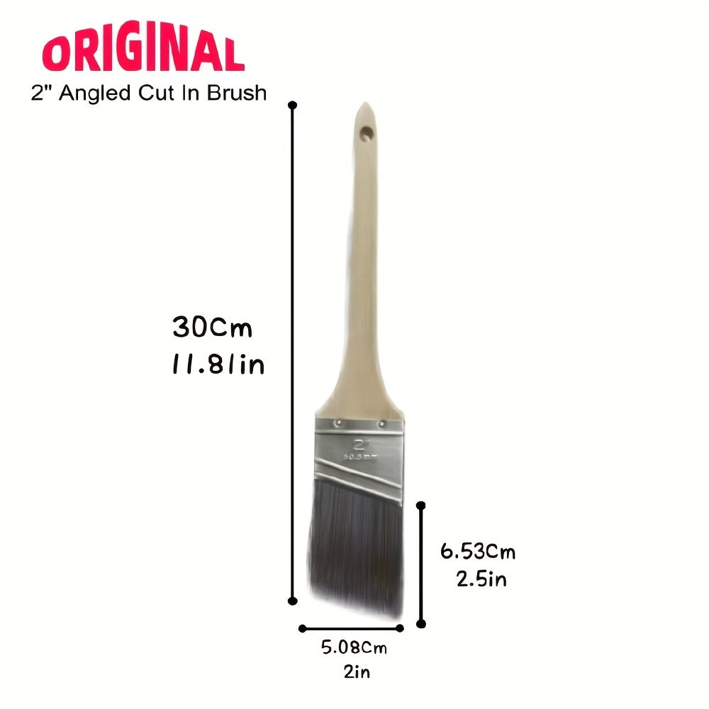 1pc Angled Cut In Paint Brush 5.08 cm Smooth Furniture Paint Application