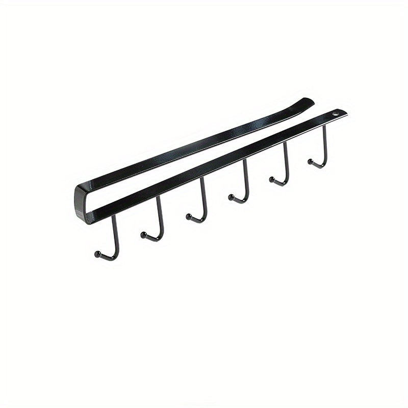 Cabinet Mug Hook 6 hooks 12 hooks Hanging Cup Holder Wardrobe Row Hook Organizer