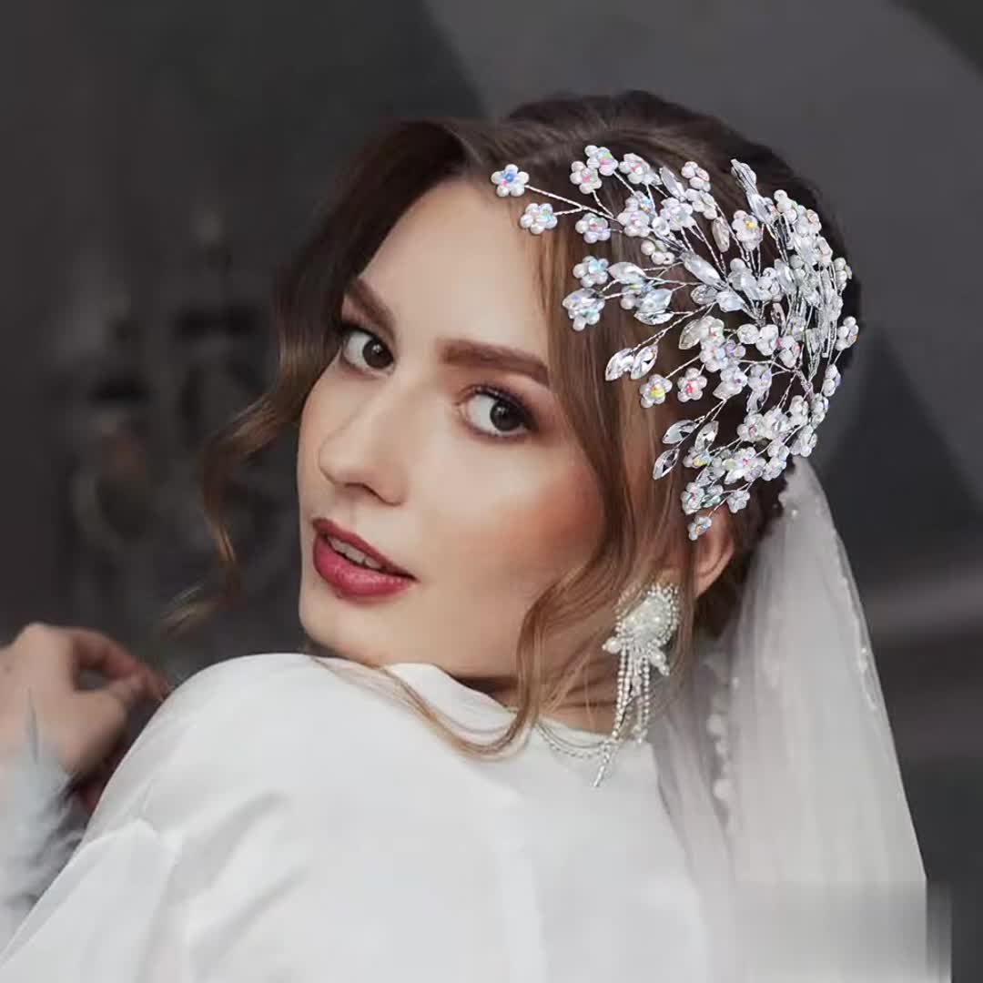 Faux Pearl Bridal Hairpiece Wedding Headpiece HP916