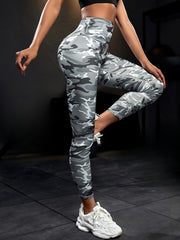 Camouflage Pattern High Waist Yoga Pants