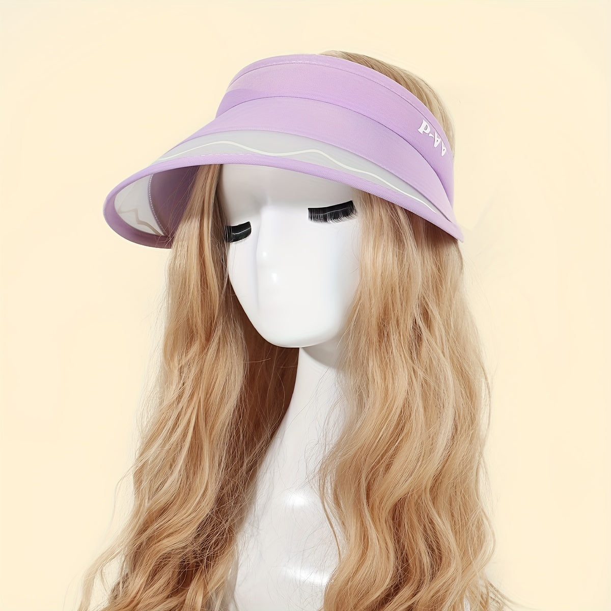PVC Letter Print Visor Hat UV Protection Sun Hats